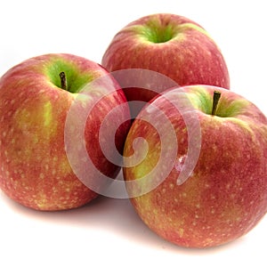 Red apples isolated on white background