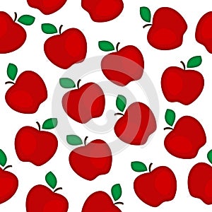 Red apples seamless pattern