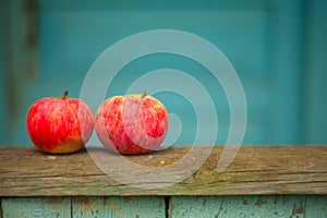 Red apples on the table