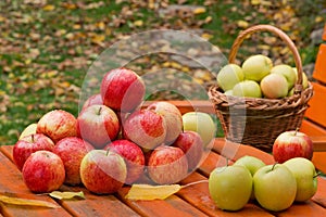 Red apples on the table