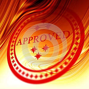 Red approved stamp