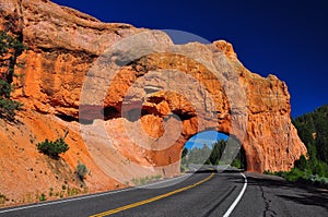 Red Arch road tunnel at bryce canyon photo
