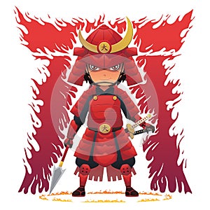 Red Armor Samurai