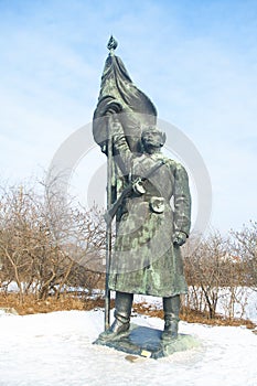 Red army soldier statue