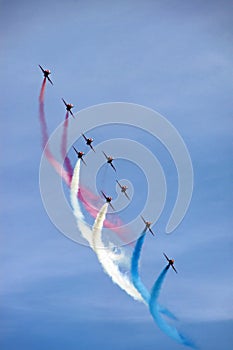 Red Arrow RAF Airforce aerobatic jet aircraft