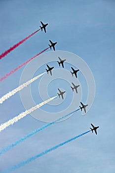 Red Arrow RAF Airforce aerobatic jet aircraft photo