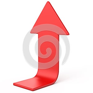 Red arrow up