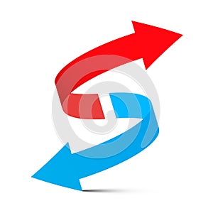 Red Arrow Up - Blue Arrow Down.