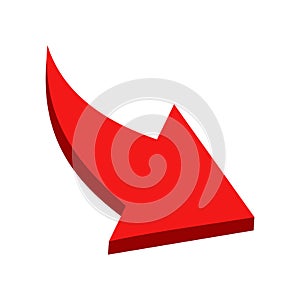 Red Arrow. Simple Vector icon