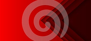 Red arrowhead abstract background, gradient of light tones to dark colors. photo
