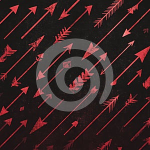 red arrows dark background pattern