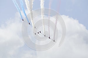 The Red Arrows flypast in UK