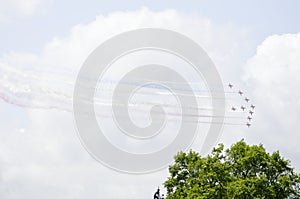 The Red Arrows flypast in UK photo