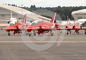 Red Arrows Hawks taxiing