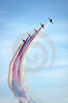 The Red Arrows RAF Airforce jet aeroplanes