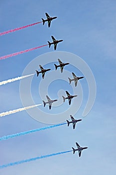 Red Arrows RAF Airforce jet aircraft