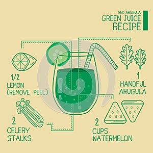 Red Arugula,green juice recipes great detoxify