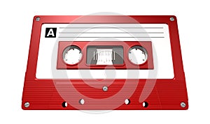 Red Audio Cassette Tape