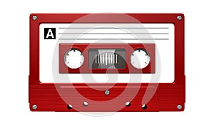 Red Audio Cassette Tape