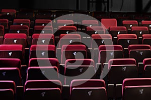 red auditorium or small theater seating