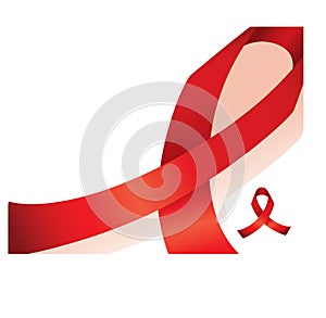 Red Awareness Ribbon Background