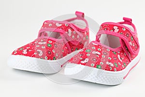 Red baby shoes