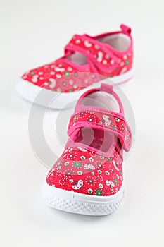 Red baby shoes