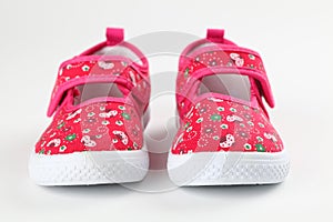 Red baby shoes