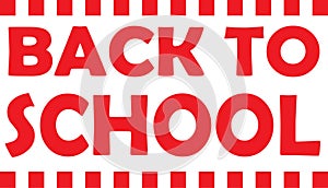 Red Back to School Banner