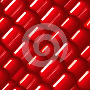 Red background with abstract geometric pattern. Generative AI