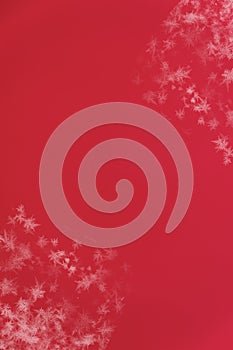 Red background with Christmas ornaments. Disign grafica