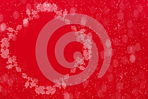 Red background with Christmas ornaments. Disign grafica