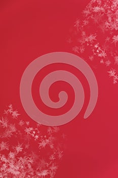 Red background with Christmas ornaments. Disign grafica photo