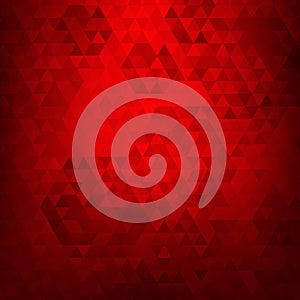 Red Background. Christmas Background. Triangle texture. Abstract Red Gradient Backdrop. Xmas Backdrop. Vector illustration