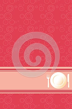 Red background for dinner menu