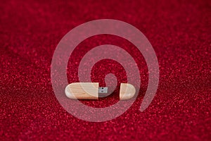 Background image and USB computer plug device Technology concept