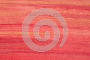 Red background texture painted on artistic canvas