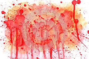 Red background watercolor.