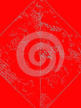 Red backround with delicate design