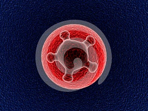 Red bacteria - 3D illustration