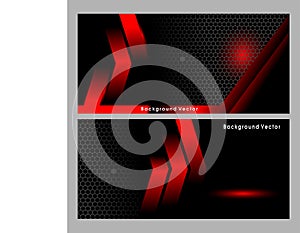 Red and balck background vector.Set  Banner Abstract