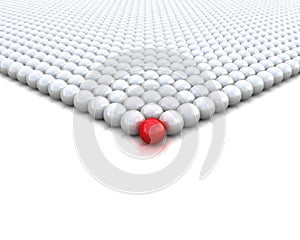 Red ball 3d render illustration