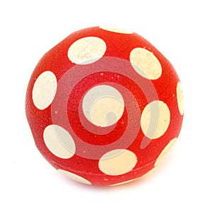 Red ball with white spots