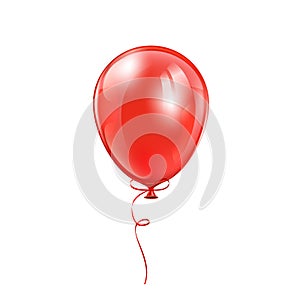 Red balloon with bow