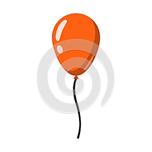 Red balloon icon isolated on white background. Vector illustration