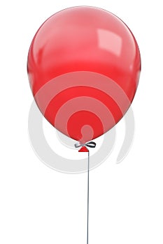 Red balloon isolated on white background