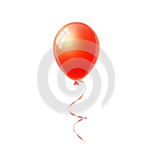 Red balloon isolated on white background vector