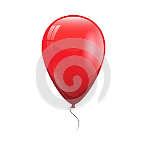 Red balloon with a thread