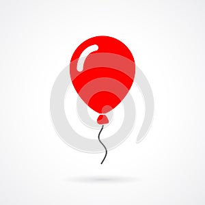 Red balloon vector icon photo