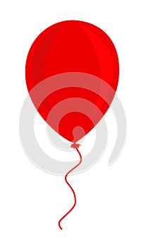 Red balloon vector illustration